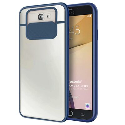 Microsonic Samsung Galaxy J7 Prime Kılıf Slide Camera Lens Protection Lacivert