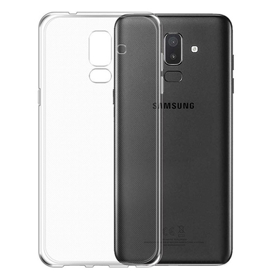 Microsonic Samsung Galaxy J8 Kılıf Transparent Soft Beyaz