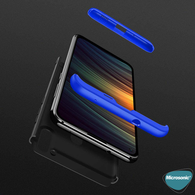 Microsonic Samsung Galaxy M11 Kılıf Double Dip 360 Protective AYS Siyah Kırmızı
