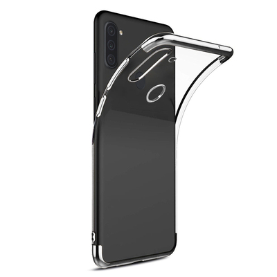Microsonic Samsung Galaxy M11 Kılıf Skyfall Transparent Clear Gümüş