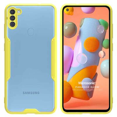 Microsonic Samsung Galaxy M11 Kılıf Paradise Glow Sarı