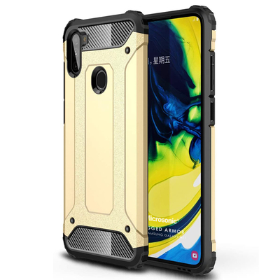 Microsonic Samsung Galaxy M11 Kılıf Rugged Armor Gold