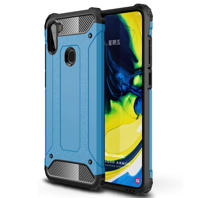 Microsonic Samsung Galaxy M11 Kılıf Rugged Armor Mavi