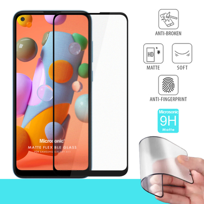 Microsonic Samsung Galaxy M11 Seramik Matte Flexible Ekran Koruyucu Siyah