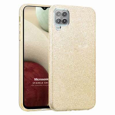 Microsonic Samsung Galaxy M12 Kılıf Sparkle Shiny Gold