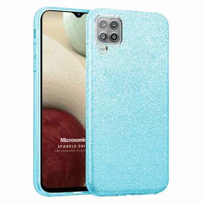 Microsonic Samsung Galaxy M12 Kılıf Sparkle Shiny Mavi