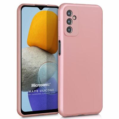 Microsonic Samsung Galaxy M13 Kılıf Matte Silicone Rose Gold