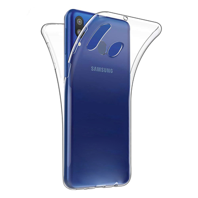 Microsonic Samsung Galaxy M20 Kılıf Komple Gövde Koruyucu Silikon Şeffaf