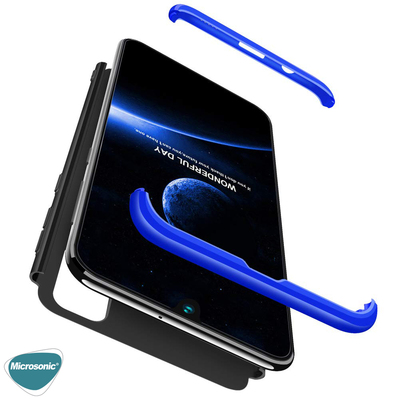 Microsonic Samsung Galaxy M21 Kılıf Double Dip 360 Protective AYS Siyah Mavi