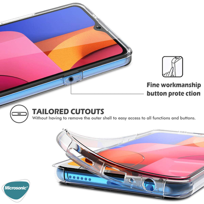 Microsonic Samsung Galaxy M21 Kılıf Komple Gövde Koruyucu Silikon Şeffaf