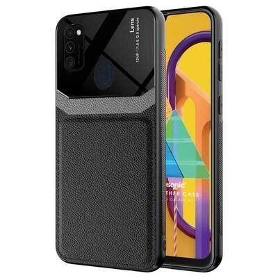 Microsonic Samsung Galaxy M21 Kılıf Uniq Leather Siyah