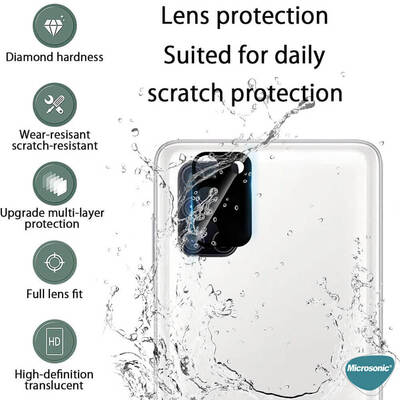 Microsonic Samsung Galaxy M21 V2 Kamera Lens Koruyucu Siyah