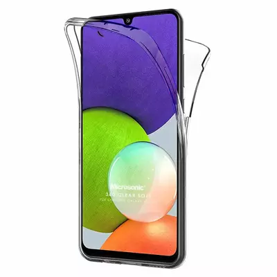 Microsonic Samsung Galaxy M22 Kılıf Komple Gövde Koruyucu Şeffaf