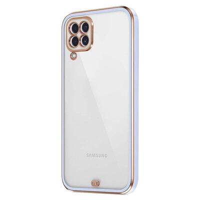 Microsonic Samsung Galaxy M22 Kılıf Laser Plated Soft Lila