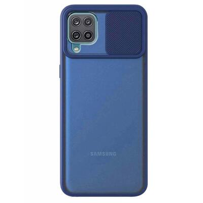 Microsonic Samsung Galaxy M22 Kılıf Slide Camera Lens Protection Lacivert