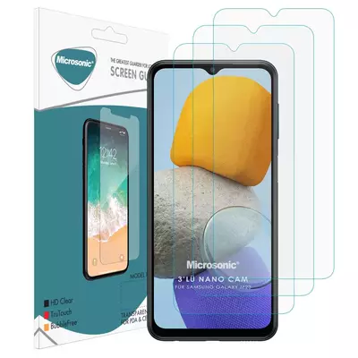 Microsonic Samsung Galaxy M23 Screen Protector Nano Glass Cam Ekran Koruyucu (3`lü Paket)