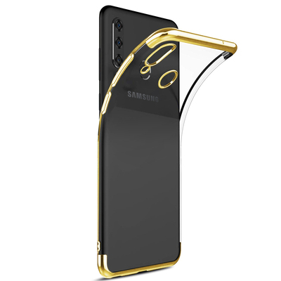 Microsonic Samsung Galaxy M30 Kılıf Skyfall Transparent Clear Gold