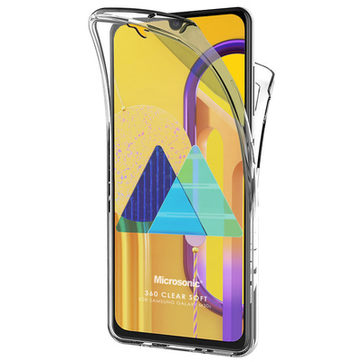 Microsonic Samsung Galaxy M30s Kılıf Komple Gövde Koruyucu Silikon Şeffaf