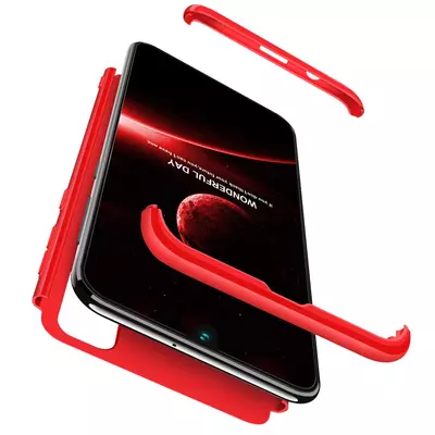 Microsonic Samsung Galaxy M30s Kılıf Double Dip 360 Protective Kırmızı