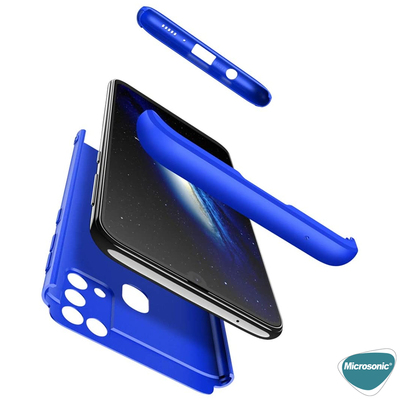 Microsonic Samsung Galaxy M31 Kılıf Double Dip 360 Protective AYS Mavi