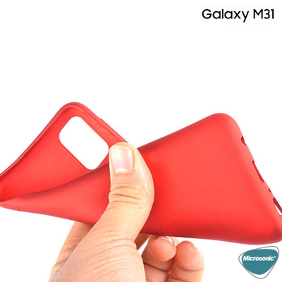 Microsonic Samsung Galaxy M31 Kılıf Matte Silicone Gold