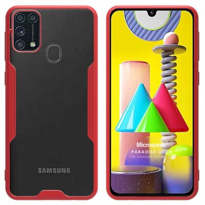 Microsonic Samsung Galaxy M31 Kılıf Paradise Glow Kırmızı