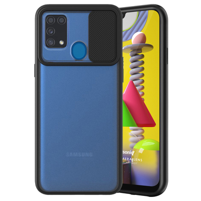 Microsonic Samsung Galaxy M31 Kılıf Slide Camera Lens Protection Siyah