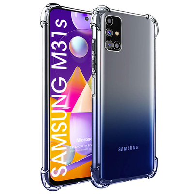 Microsonic Samsung Galaxy M31s Kılıf Anti Shock Silikon Şeffaf