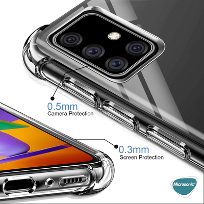 Microsonic Samsung Galaxy M31s Kılıf Anti Shock Silikon Şeffaf