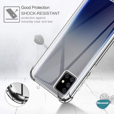 Microsonic Samsung Galaxy M31s Kılıf Anti Shock Silikon Şeffaf