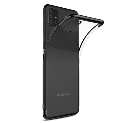 Microsonic Samsung Galaxy M31s Kılıf Skyfall Transparent Clear Siyah