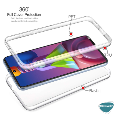 Microsonic Samsung Galaxy M51 Kılıf Komple Gövde Koruyucu Silikon Şeffaf
