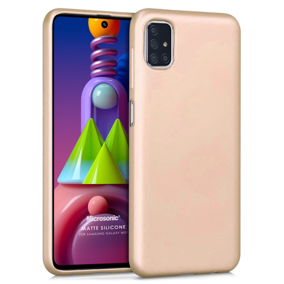 Microsonic Samsung Galaxy M51 Kılıf Matte Silicone Gold