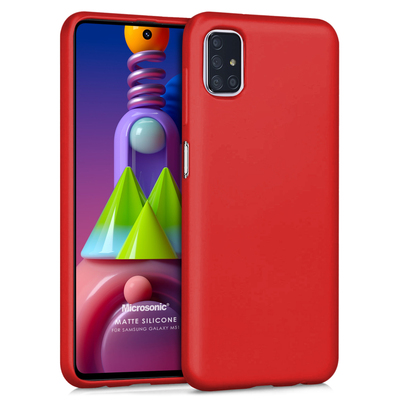 Microsonic Samsung Galaxy M51 Kılıf Matte Silicone Kırmızı