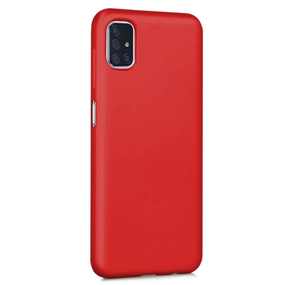 Microsonic Samsung Galaxy M51 Kılıf Matte Silicone Kırmızı