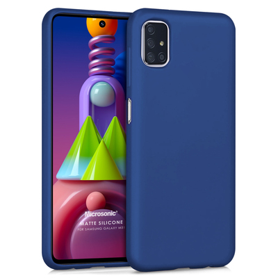 Microsonic Samsung Galaxy M51 Kılıf Matte Silicone Lacivert