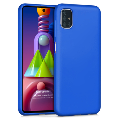 Microsonic Samsung Galaxy M51 Kılıf Matte Silicone Mavi