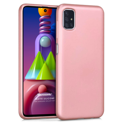 Microsonic Samsung Galaxy M51 Kılıf Matte Silicone Rose Gold