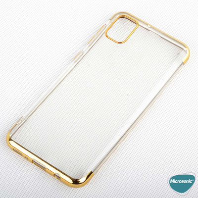 Microsonic Samsung Galaxy M51 Kılıf Skyfall Transparent Clear Gold