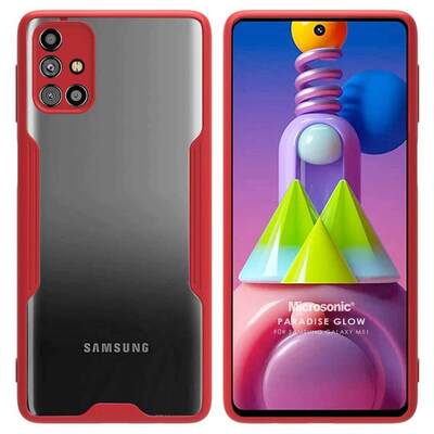 Microsonic Samsung Galaxy M51 Kılıf Paradise Glow Kırmızı