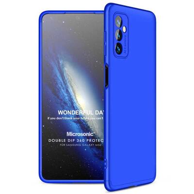 Microsonic Samsung Galaxy M52 Kılıf Double Dip 360 Protective AYS Mavi