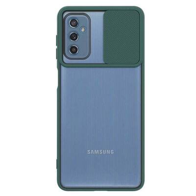 Microsonic Samsung Galaxy M52 Kılıf Slide Camera Lens Protection Koyu Yeşil