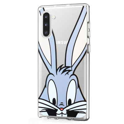 Microsonic Samsung Galaxy Note 10 Desenli Kılıf Mutlu Tavşan