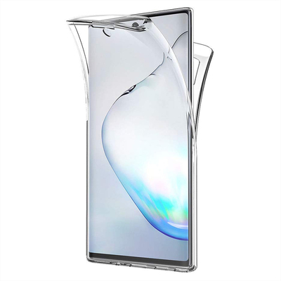 Microsonic Samsung Galaxy Note 10 Kılıf Komple Gövde Koruyucu Silikon Şeffaf