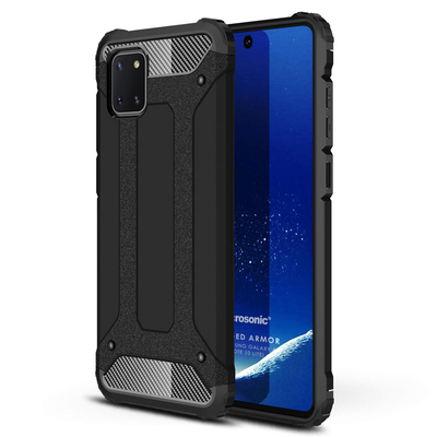 Microsonic Samsung Galaxy Note 10 Lite Kılıf Rugged Armor Siyah