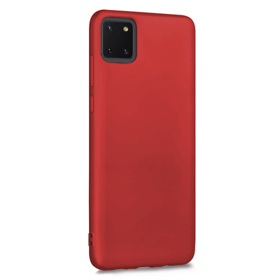 Microsonic Samsung Galaxy Note 10 Lite Kılıf Matte Silicone Kırmızı