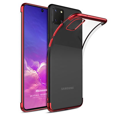 Microsonic Samsung Galaxy Note 10 Lite Kılıf Skyfall Transparent Clear Kırmızı