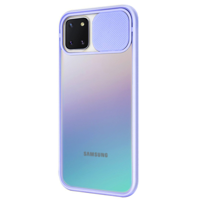 Microsonic Samsung Galaxy Note 10 Lite Kılıf Slide Camera Lens Protection Lila