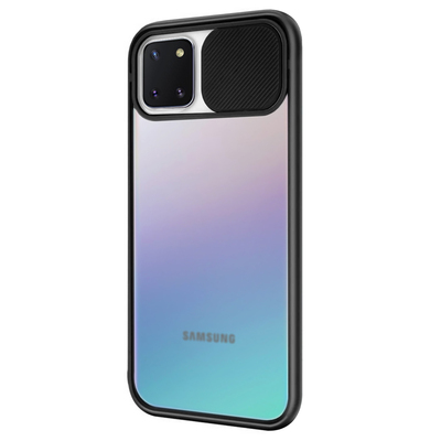 Microsonic Samsung Galaxy Note 10 Lite Kılıf Slide Camera Lens Protection Siyah