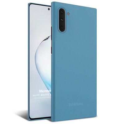 Microsonic Samsung Galaxy Note 10 Kılıf Peipe Matte Silicone Mavi
